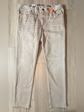 Alberto Luxury T400 Men's Regular Fit Beige Jeans Super Stretch 38x34